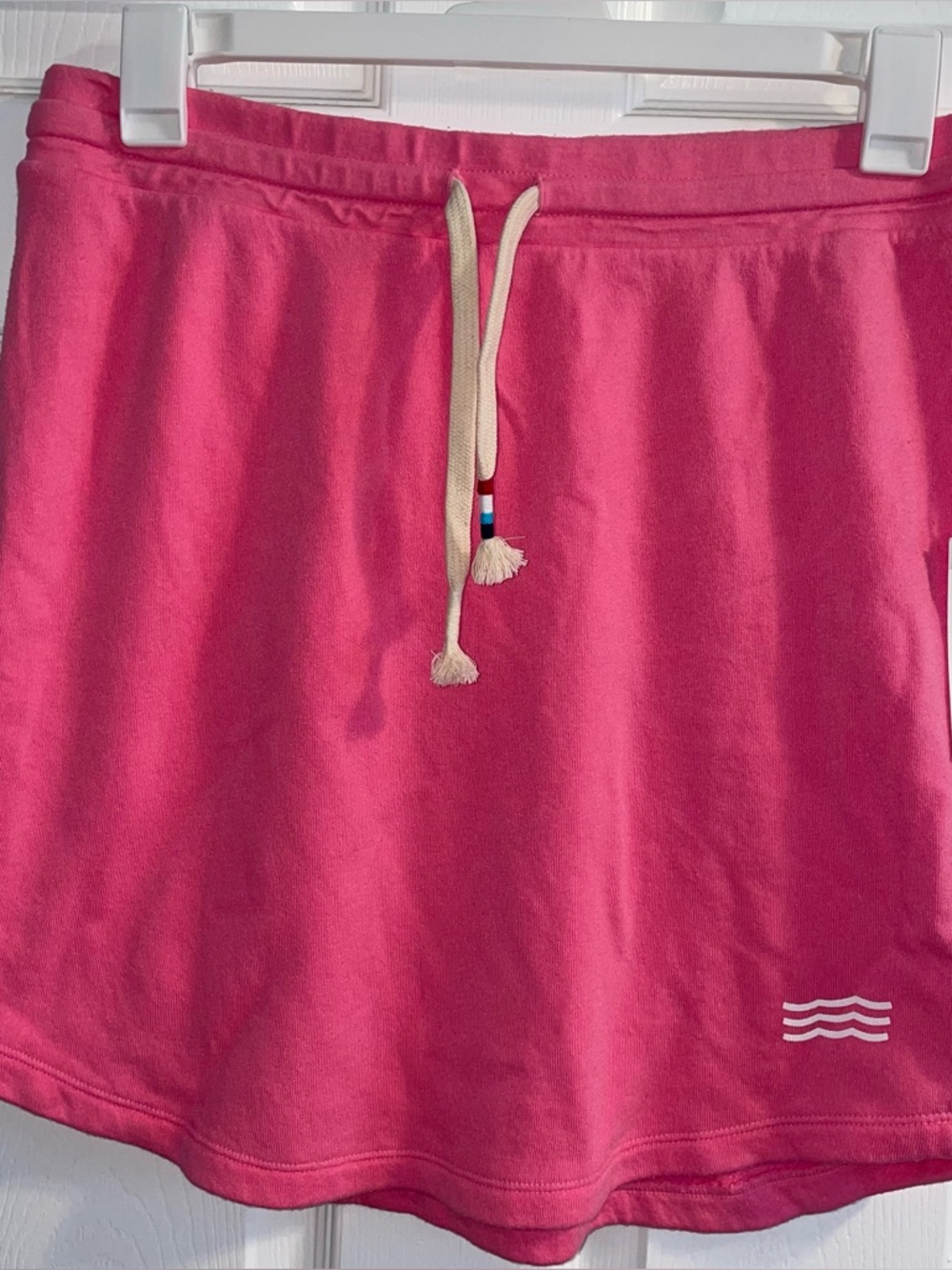 Sol Angeles Pink Scallop Knit Drawstring Skirt